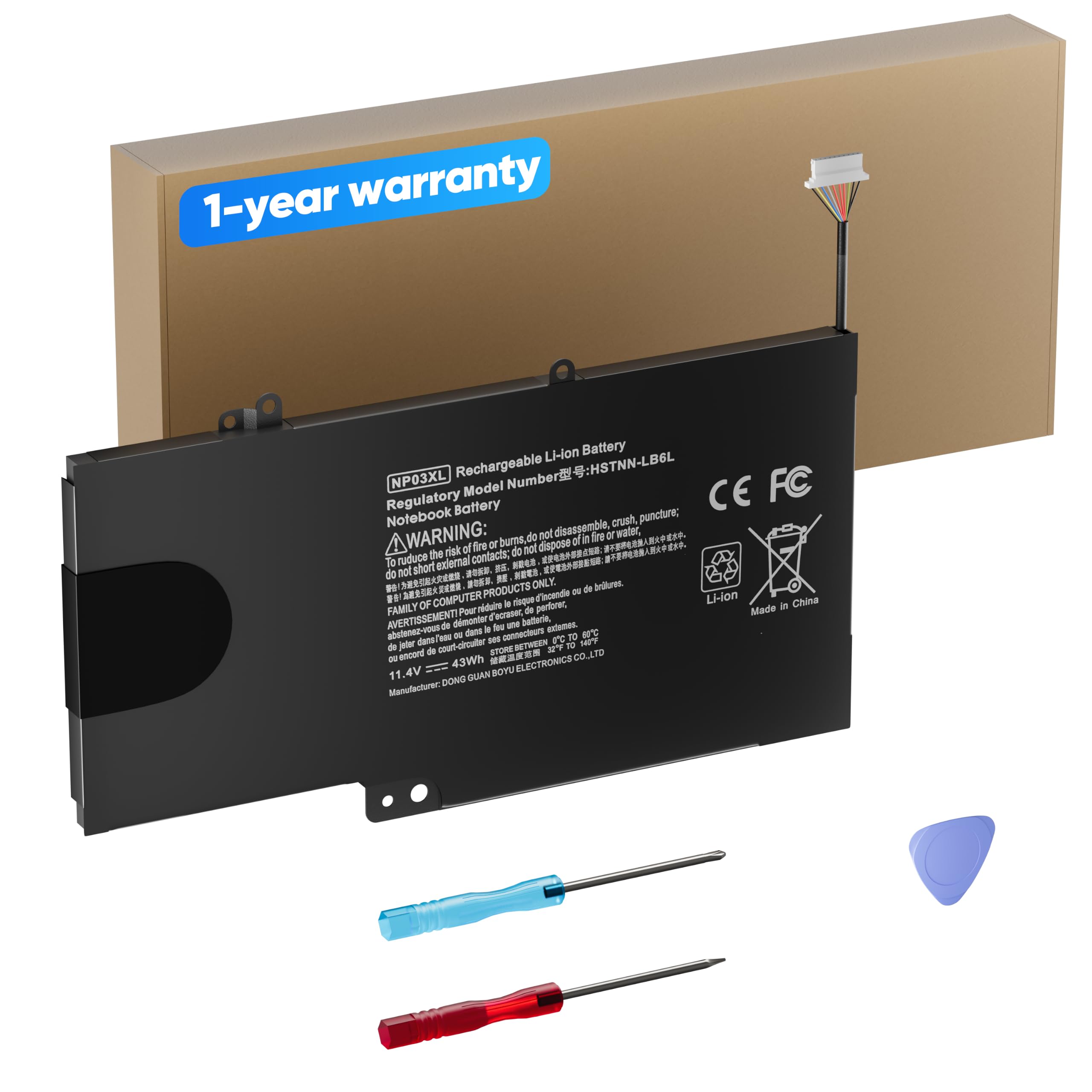 Amazon.com: 43Wh NP03XL NPO3XL 11.4V Battery for HP Envy X360 15